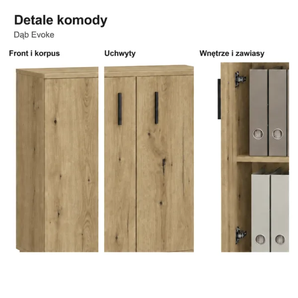 Komoda biurowa na dokumenty - Dąb Evoke