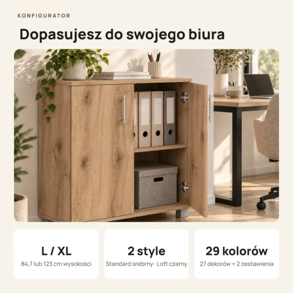 Komoda biurowa na dokumenty - Dąb Evoke