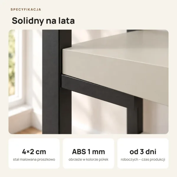 Regał Metalowy Loftowy Industrialny Kaszmir