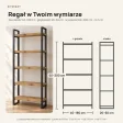 Regał Metalowy Loftowy Industrialny Dąb Wotan