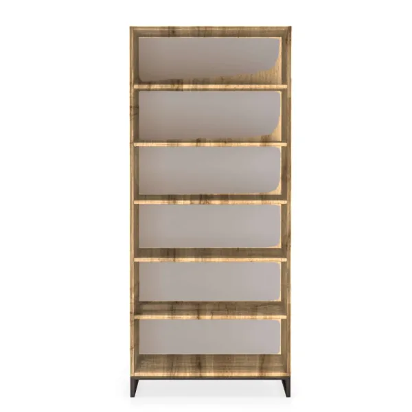Regał metalowy podwójny Dąb Wotan - kolekcja Metalove