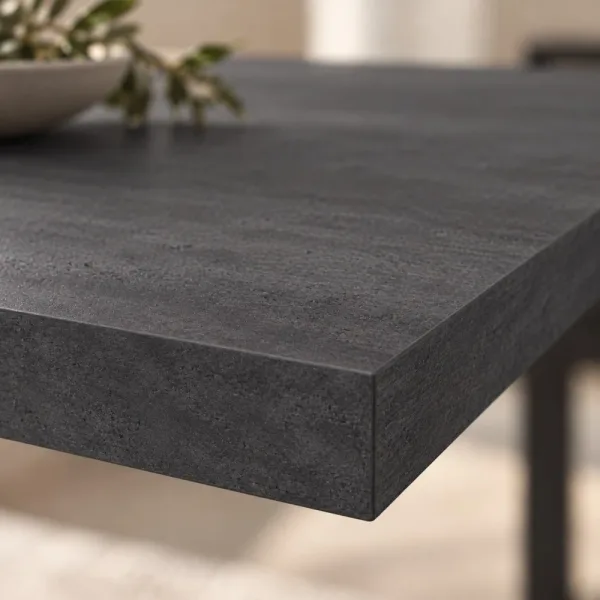 Stół kuchenny z metalowymi nogami - Beton Czarny