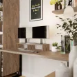Podwójna podstawka pod monitor - Beton Rdzawy