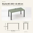 Biurko komputerowe Iron - Dymiona Zieleń