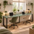 Biurko podwójne Iron Duo Loft - Dymiona Zieleń