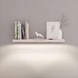 OUTLET Zestaw 3 półek wiszących Różowy: 2× 40×20 cm + LED 60×25 cm (uszkodzenia mechaniczne)