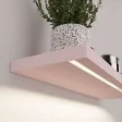OUTLET Zestaw 3 półek wiszących Różowy: 2× 40×20 cm + LED 60×25 cm (uszkodzenia mechaniczne)