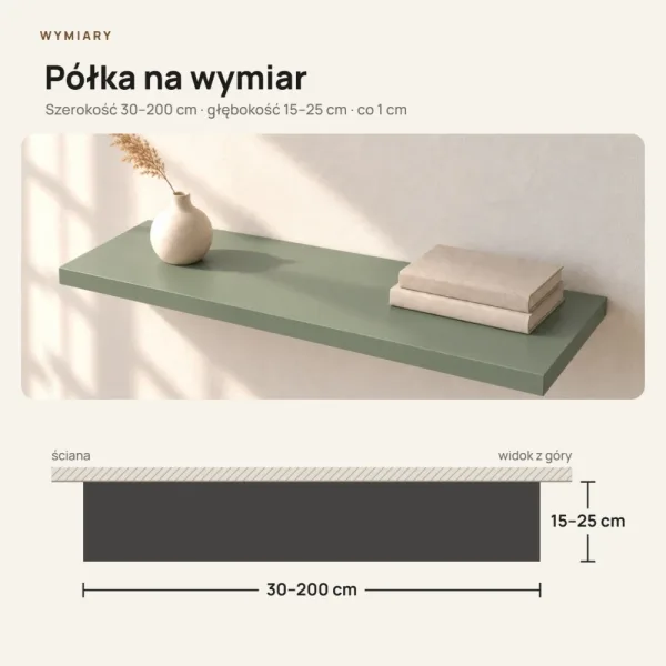 Półka wisząca - Dymiona Zieleń