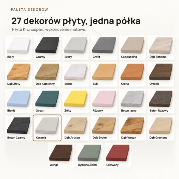 Półka metalowa Kaszmir loftowa