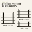 Półka metalowa Beton Czarny loftowa