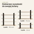 Półka metalowa Dąb Cremona loftowa