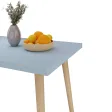 OUTLET Stół kuchenny z nogami bukowymi Niebieski 150×65 cm (uszkodzenie transportowe)