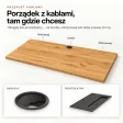 OUTLET Blat Dąb Złoty 175×50 cm, 18 mm, z przepustem kablowym (uszkodzone narożniki)