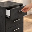 Kontenerek pod biurko - Beton Czarny