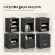 Kontenerek pod biurko - Beton Czarny