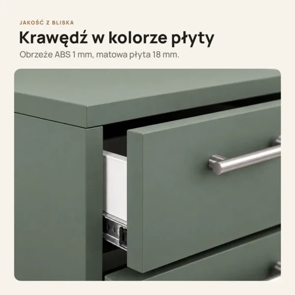 Kontenerek pod biurko - Dymiona Zieleń