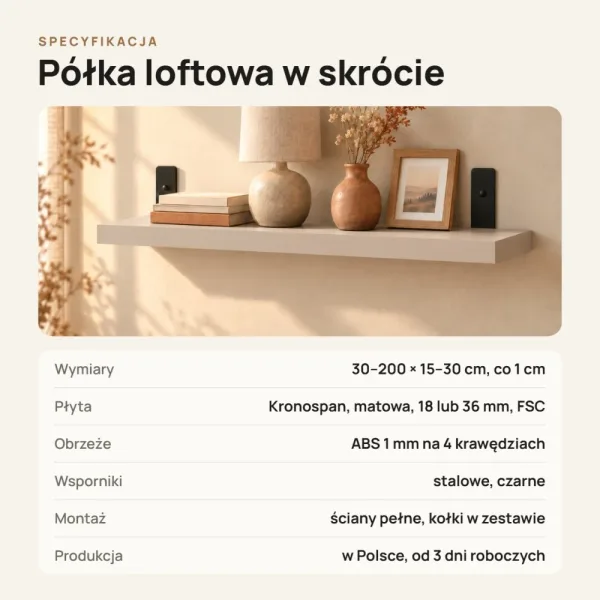 Półka loftowa - Kaszmir