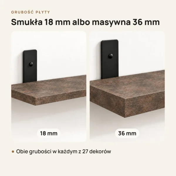 Półka loftowa - Beton Rdzawy