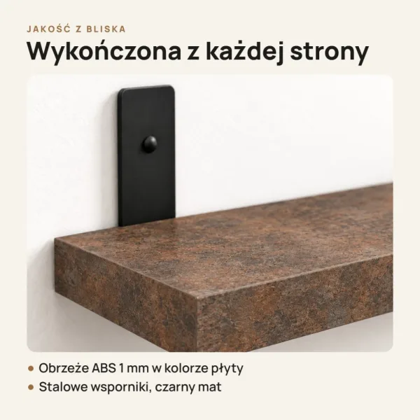 Półka loftowa - Beton Rdzawy
