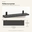 Półka loftowa - Beton Czarny