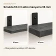 Półka loftowa - Beton Czarny