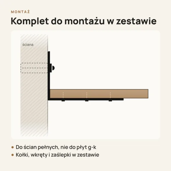 Półka loftowa - Dąb Evoke