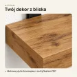 Półka loftowa - Dąb Wotan