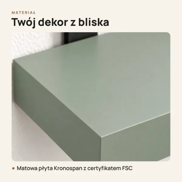 Półka loftowa - Dymiona Zieleń