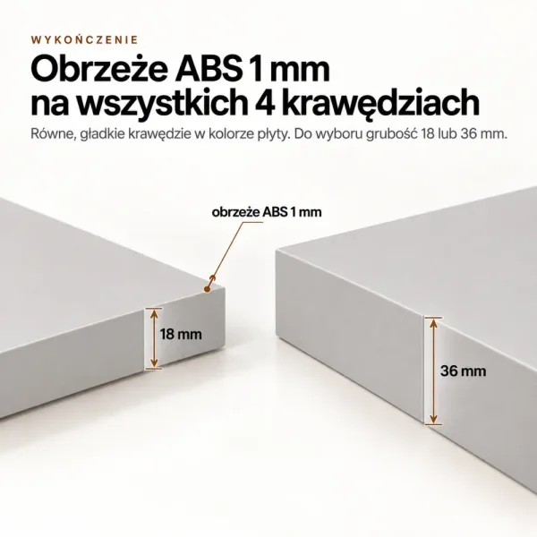 Półki wiszące - Szare - 120 x 8 cm i 60 x 12 cm (wycena indywidualna)