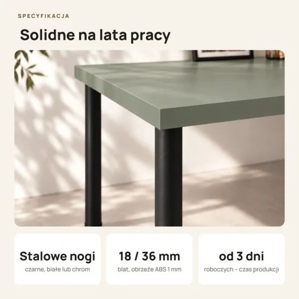 Biurko narożne - Dymiona Zieleń