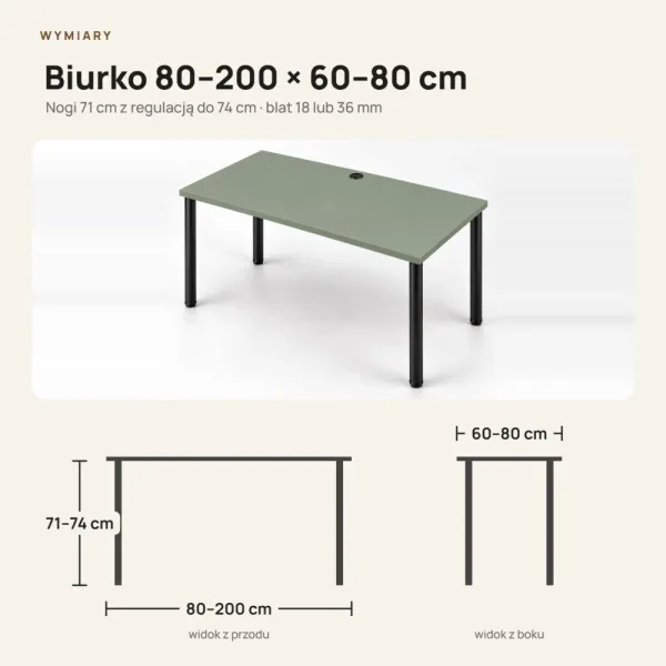 Biurko gamingowe - Dymiona Zieleń
