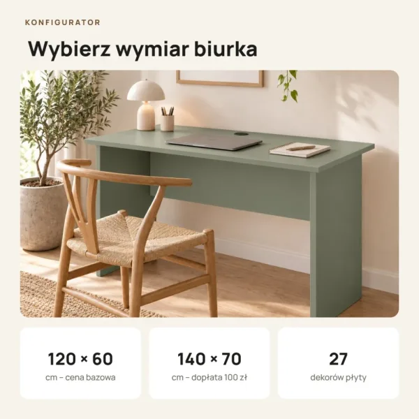 Biurko do pracy - Dymiona Zieleń