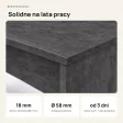 Biurko do pracy - Beton Czarny