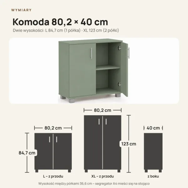 Komoda biurowa na dokumenty - Dymiona Zieleń