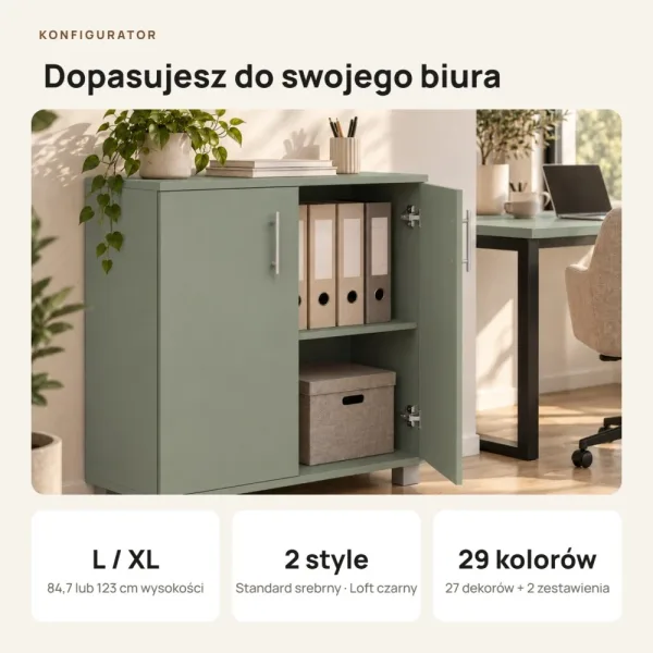 Komoda biurowa na dokumenty - Dymiona Zieleń