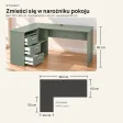 Biurko lekarskie narożne z szufladami - Dymiona Zieleń