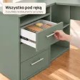Biurko lekarskie narożne z szufladami - Dymiona Zieleń