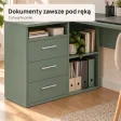 Biurko lekarskie narożne z szufladami - Dymiona Zieleń