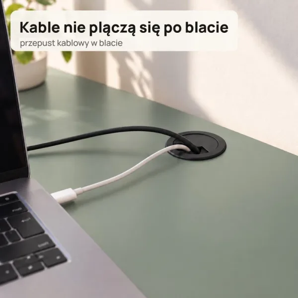 Biurko lekarskie narożne z szufladami - Dymiona Zieleń