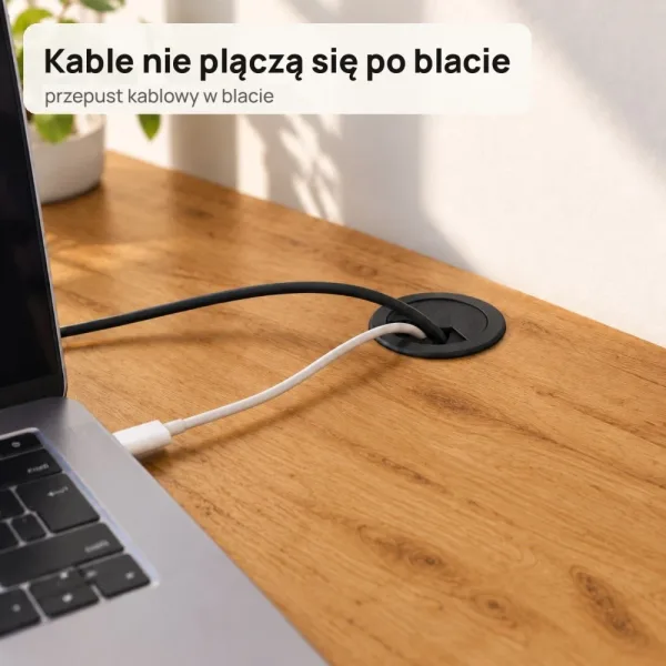 Biurko lekarskie narożne z szufladami - Czarny / Dąb Złoty