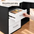 Biurko lekarskie narożne z szufladami - Czarny / Biały