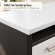 Biurko lekarskie narożne z szufladami - Czarny / Biały