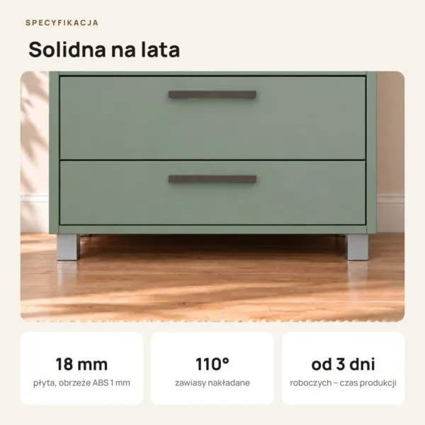 Szafa z szufladami Kamil - Dymiona Zieleń