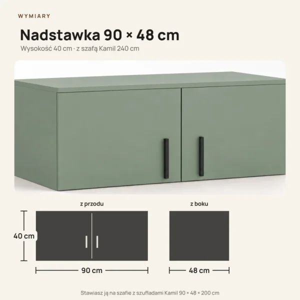 Nadstawka do szafy Kamil - Dymiona Zieleń