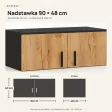 Nadstawka do szafy Kamil - Czarny / Dąb Złoty