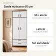 Nadstawka do szafy Kamil - Czarny / Biały