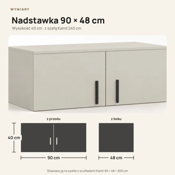 Nadstawka do szafy Kamil - Kaszmir