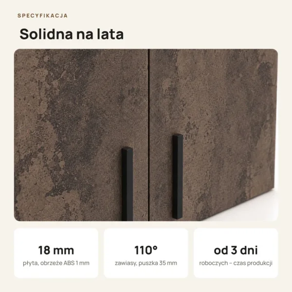 Nadstawka do szafy Kamil - Beton Rdzawy