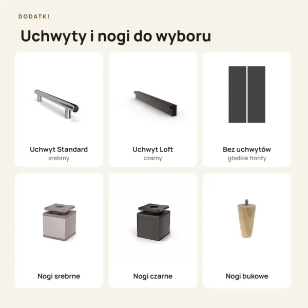 Szafa podwójna - Beton Czarny