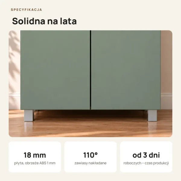 Szafa podwójna - Dymiona Zieleń